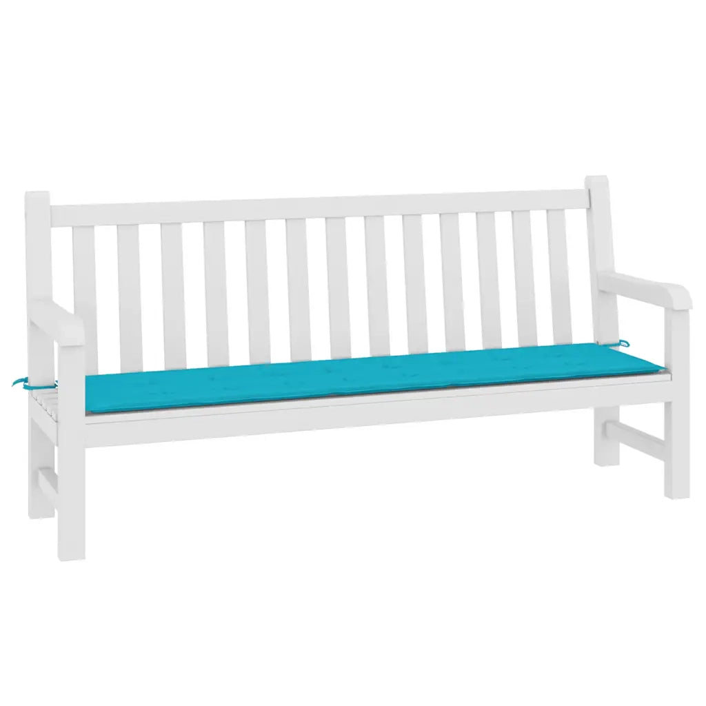 Cuscino per Panca da Giardino-Cuscini per panchina da esterno Turchese 200x50x4 cm in Tessuto