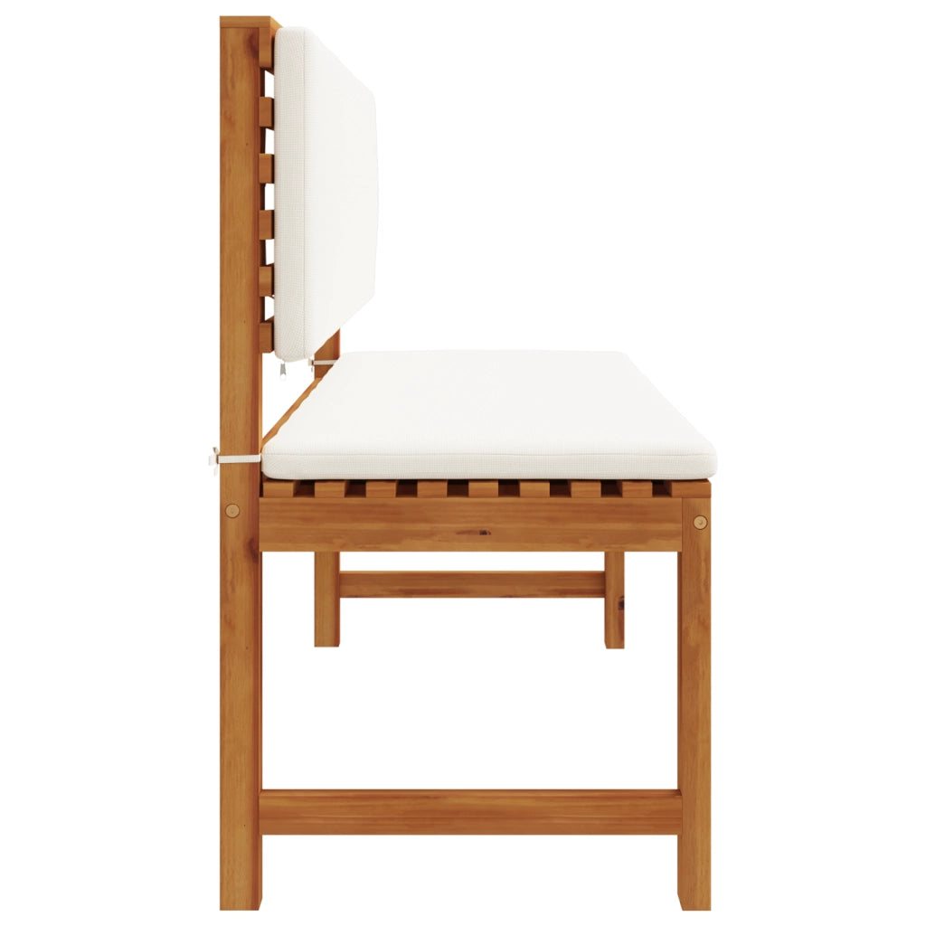 panca da giardino  con cuscini 100x50x91 cm in legno massello di acacia