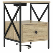 Comodino | Armadio da Notte | Mobiletto da notte con cassetto Rovere Sonoma 41,5 x 40,5 x 55 cm