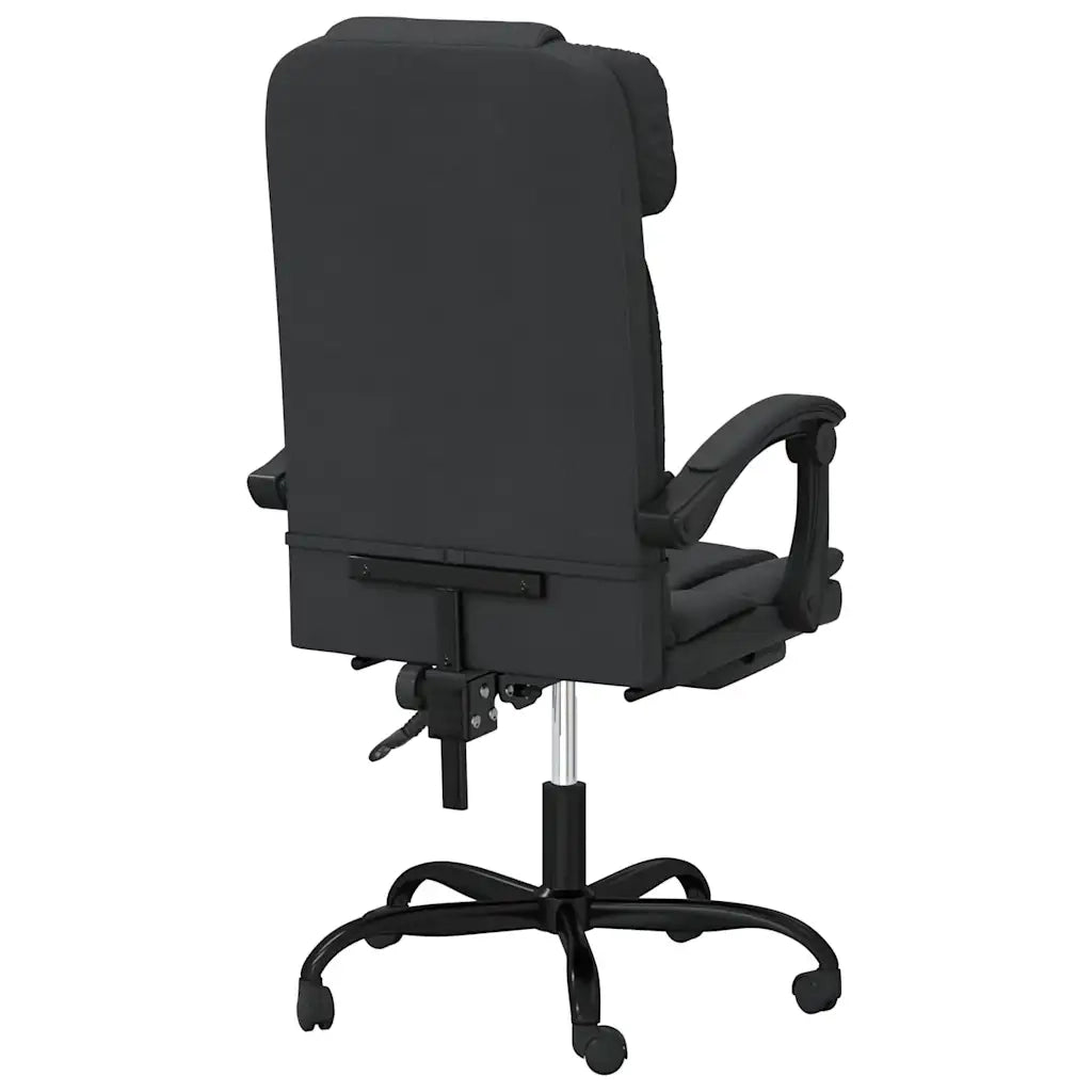 Sedia per studi-Poltrona da Ufficio Reclinabile Nera in Similpelle 991373