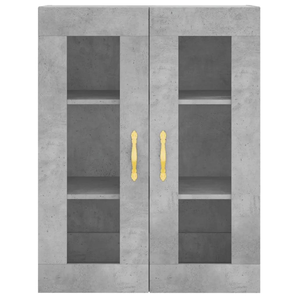 Armadietto a Muro | Mobile a Parete Grigio Cemento 69,5x34x90 cm