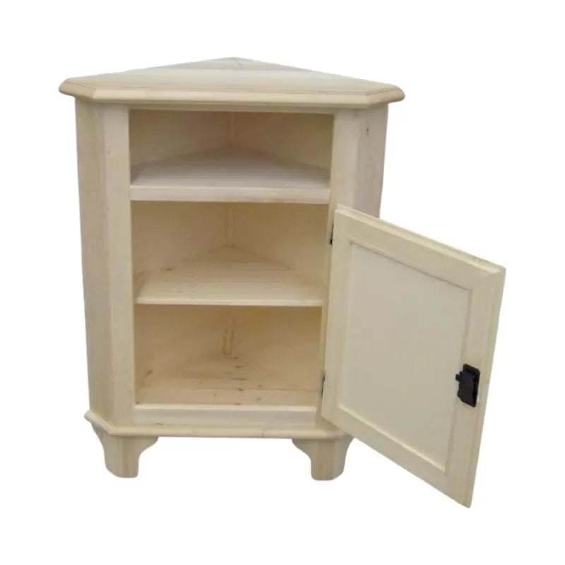 Mobile angolare 1 porta classico legno grezzo l.51 p.51 h.97 (554) - Mobili 2G