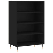 Credenza | Madia | Buffet da pranzo | Armadio da pranzo Nera 57x35x90 cm in Legno Multistrato