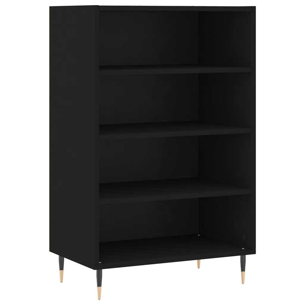 Credenza | Madia | Buffet da pranzo | Armadio da pranzo Nera 57x35x90 cm in Legno Multistrato