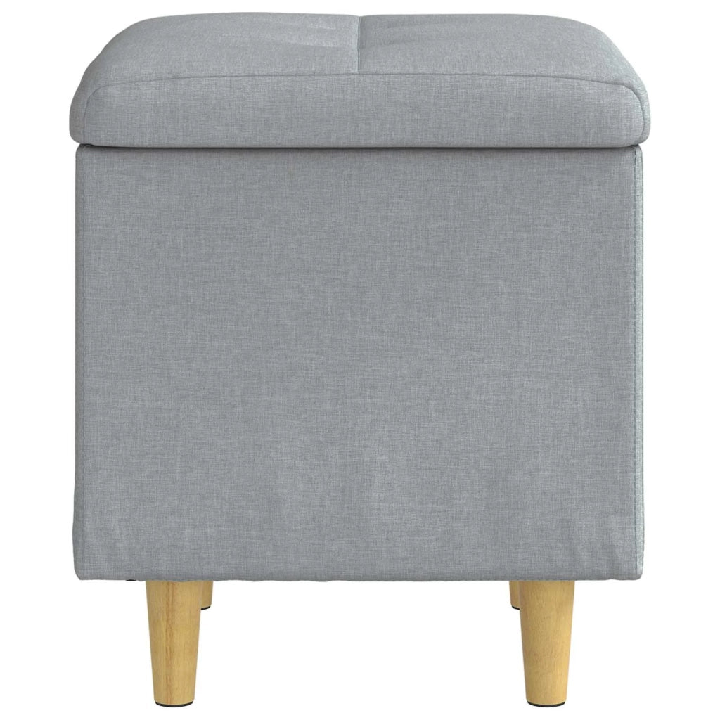 Pouf con Storage Grigio chiaro 40 x 40 x 45 cm Tessuto