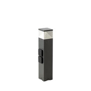 Paletto Basso Moderno Diamond Con Prese Alluminio Grafite 12W Led 3000K