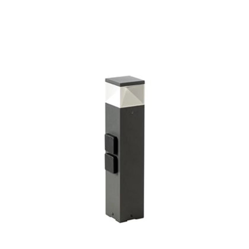 Paletto Basso Moderno Diamond Con Prese Alluminio Grafite 12W Led 3000K