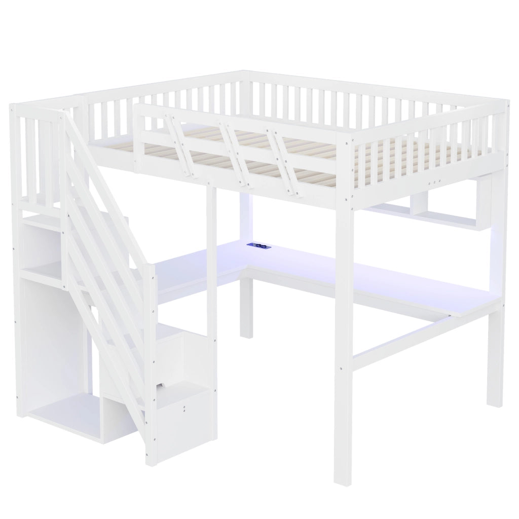 letto in legno bianco 193.5 x 205 cm