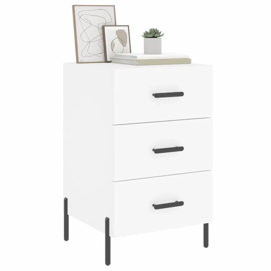 Comodino Bianco 40x40x66 cm in Legno Multistratocod mxl 79595