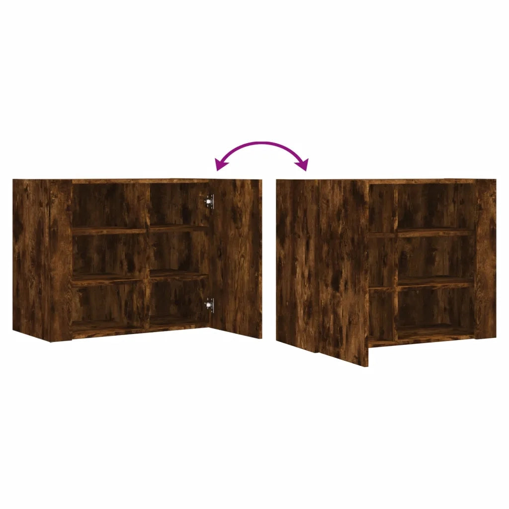 vidaXL Armadietto a Muro Rovere Fumo 75x35x60 cm in Truciolato