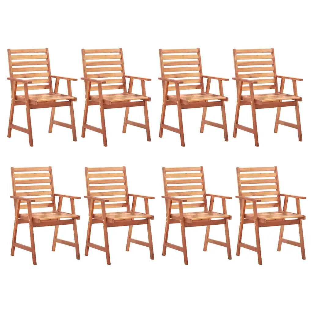 Sedie da Pranzo da Esterni con Cuscini 8 pz Massello di Acacia cod mxl 8595