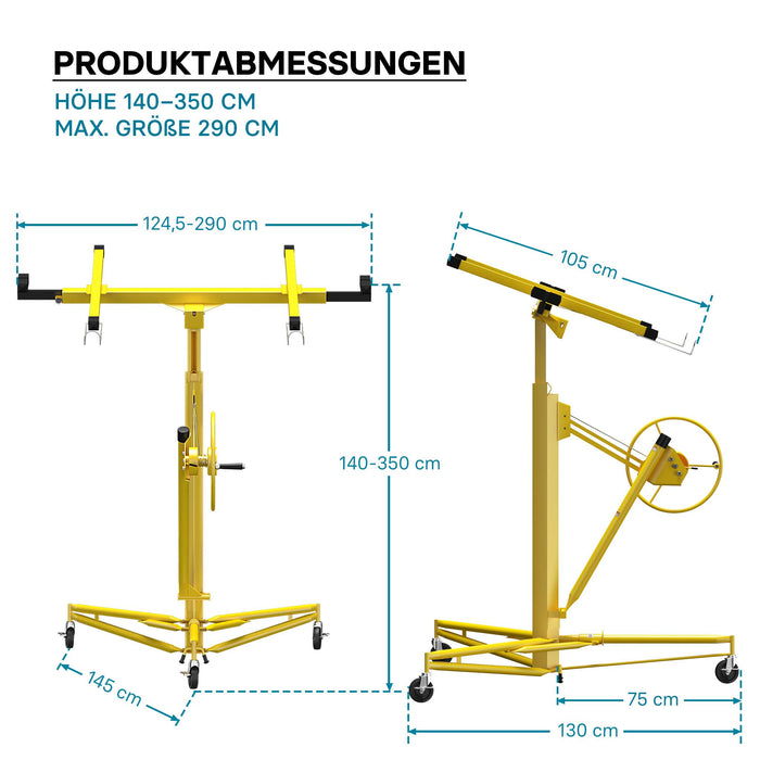 Solleva pannelli professionale XXL per cartongesso Alzalastre