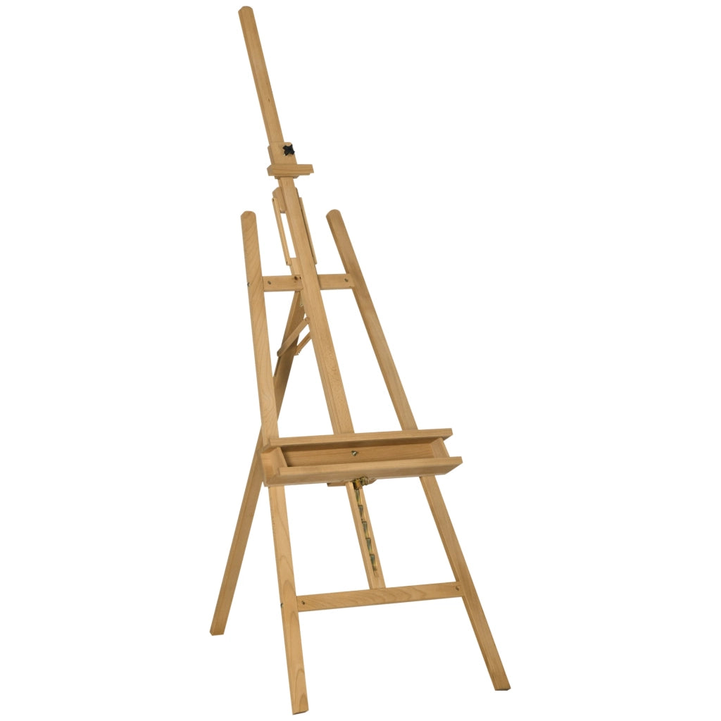 Cavalletto Treppiede da Pittura 65x110x180-235 cm in Legno Naturale