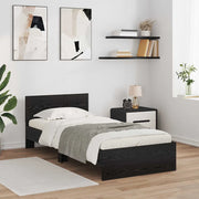 Struttura del letto-Giroletto Rovere Nero 90 x 200 cm Legno multistrato 948818