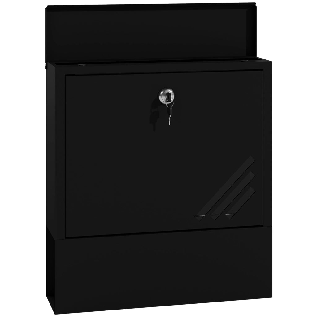 Cassetta Postale a Muro ¨C zephmum ¨C Grigio Carbone, Metallo, 30x8.5x32.5 cm