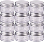 Set di contenitori di conservazione 20 pezzi 30 ml - Plastica - Coperture in alluminio a vite - Portatile - Adatto per cosmetici - Riciclabile - Ideali per l'organizzazione - Contenitori di conservazione