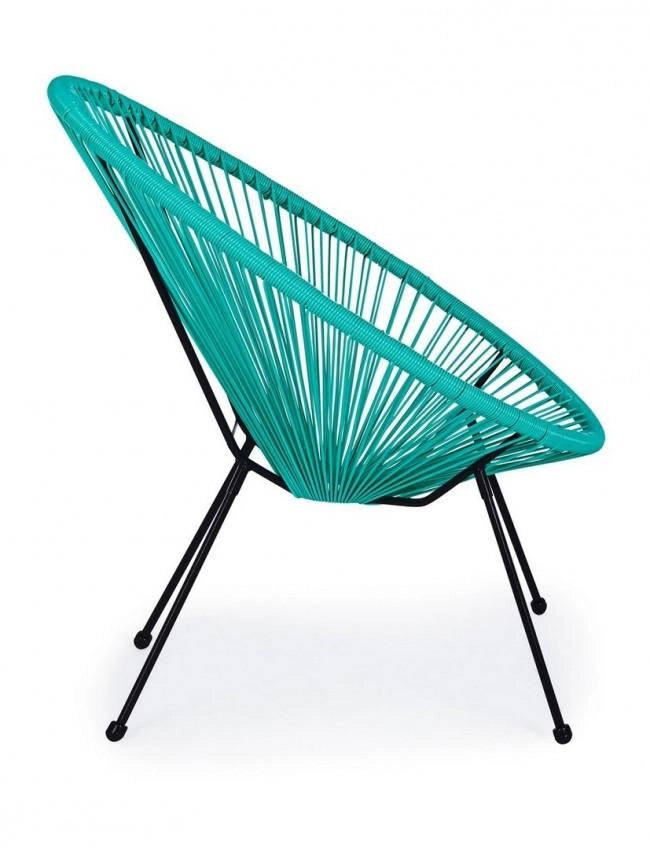 Poltrona Parker 72x78x89 cm in Acciaio e Fibra Sintetica