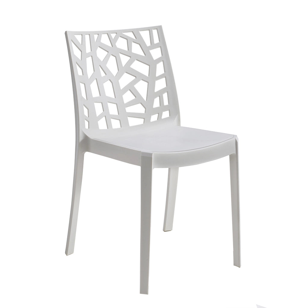 Sedia In Polipropilene Da Interno Esterno Giardino Impilabile Design Sedie Resistenti Moderne Per Terrazz Bianco/2 Sedie