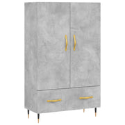 Credenza | Madia | Buffet da pranzo | Armadio da pranzo Grigio Cemento 69,5x31x115 cm in Legno Multistrato
