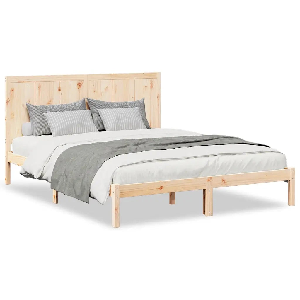 Giroletto Extra Lungo senza Materasso-Struttura Letto 140x210 cm Legno Massello 672516