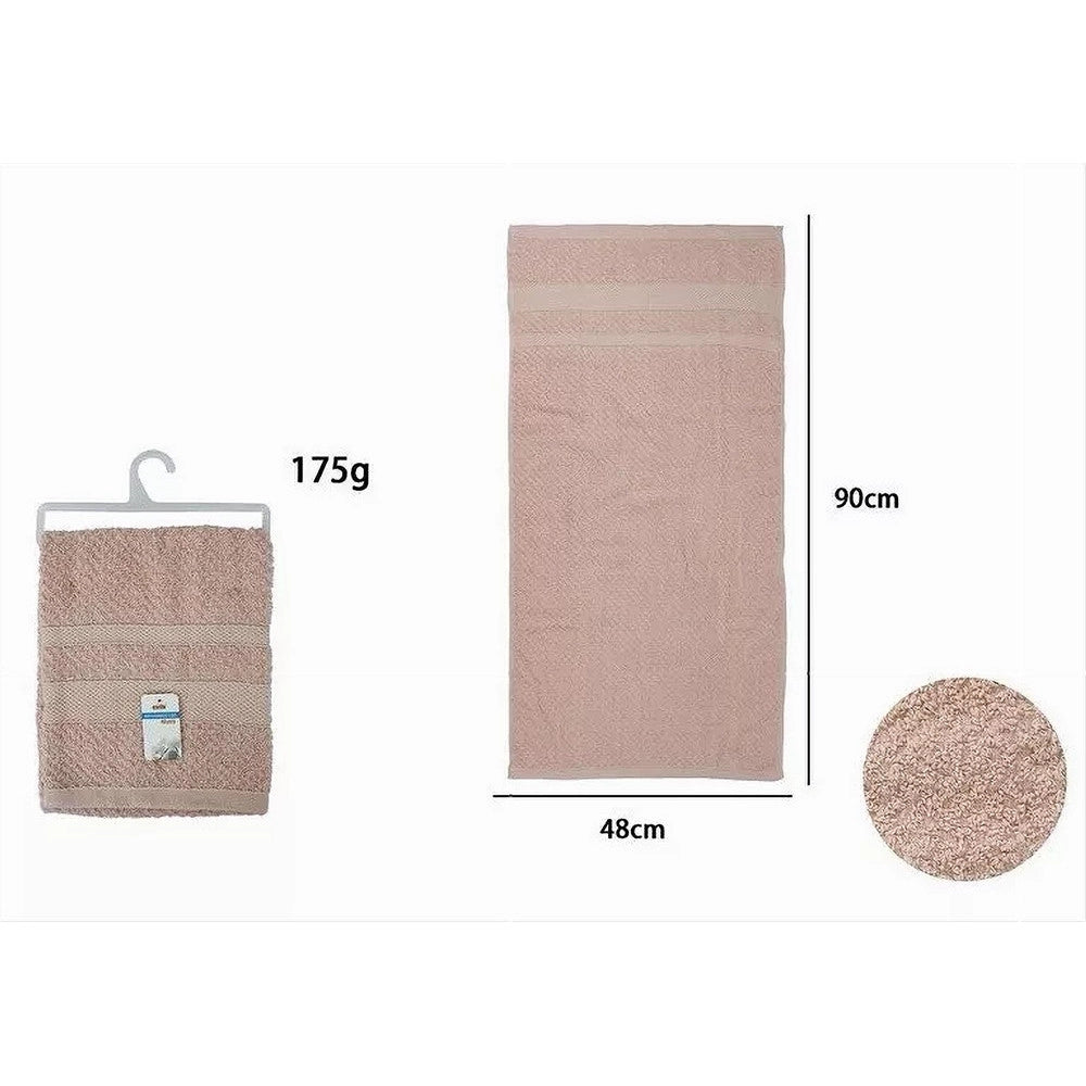 Trade Shop - Asciugamano Da Bagno Viso In Cotone Morbida 48 X 90 Cm 175 Gr Colore Rosa 79488 -