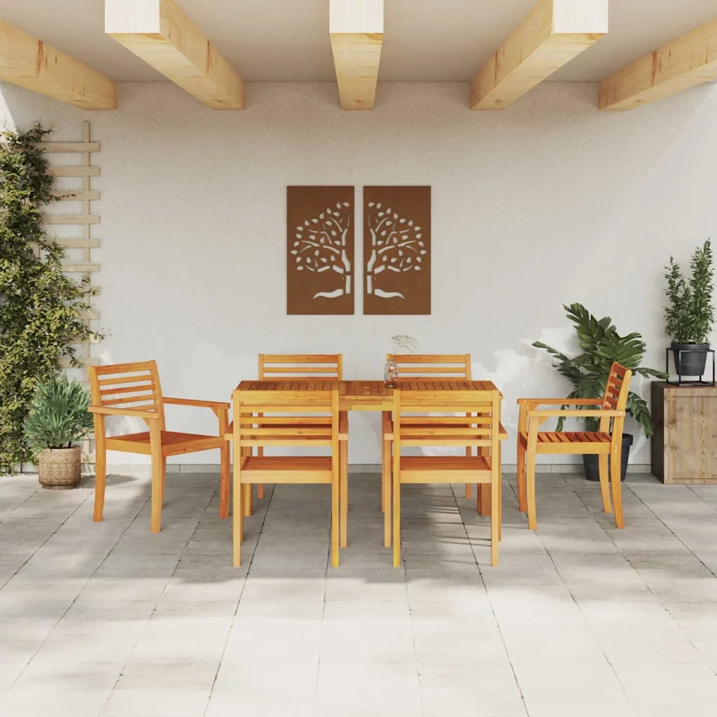 Set da Pranzo per Giardino 7 pcs Marrone 3375666