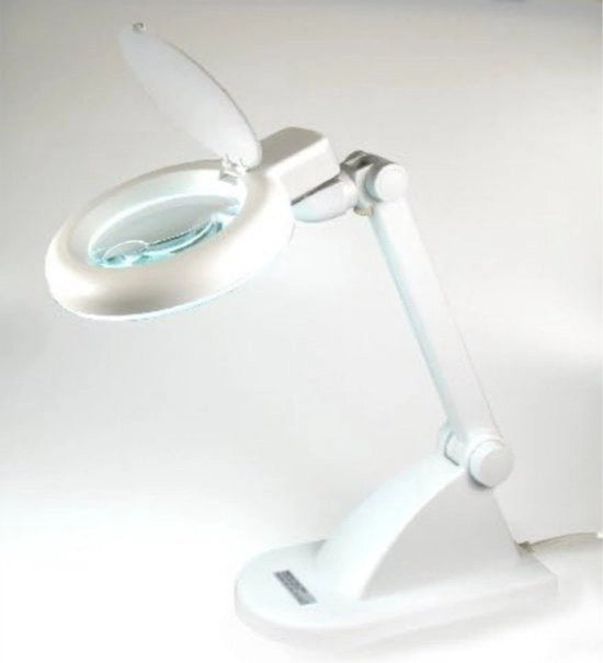 Lampada a rotazione con illuminazione a led - Lampada a rotazione con stativo a rotella - Bianca