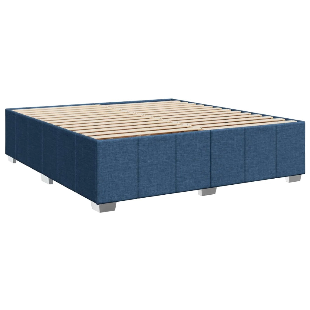 Letto box spring con materasso Blu 200 x 200 cm Tessuto 3454224