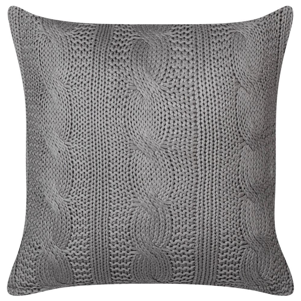 Set di 2 cuscini in cotone grigio 45 x 45 cm morbida imbottitura divano soggiorno