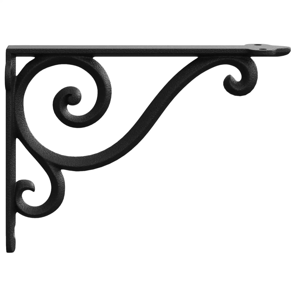 Supporti per mensole da parete 12 pz Nero 12.5 x 17 x 3 cm 42038872