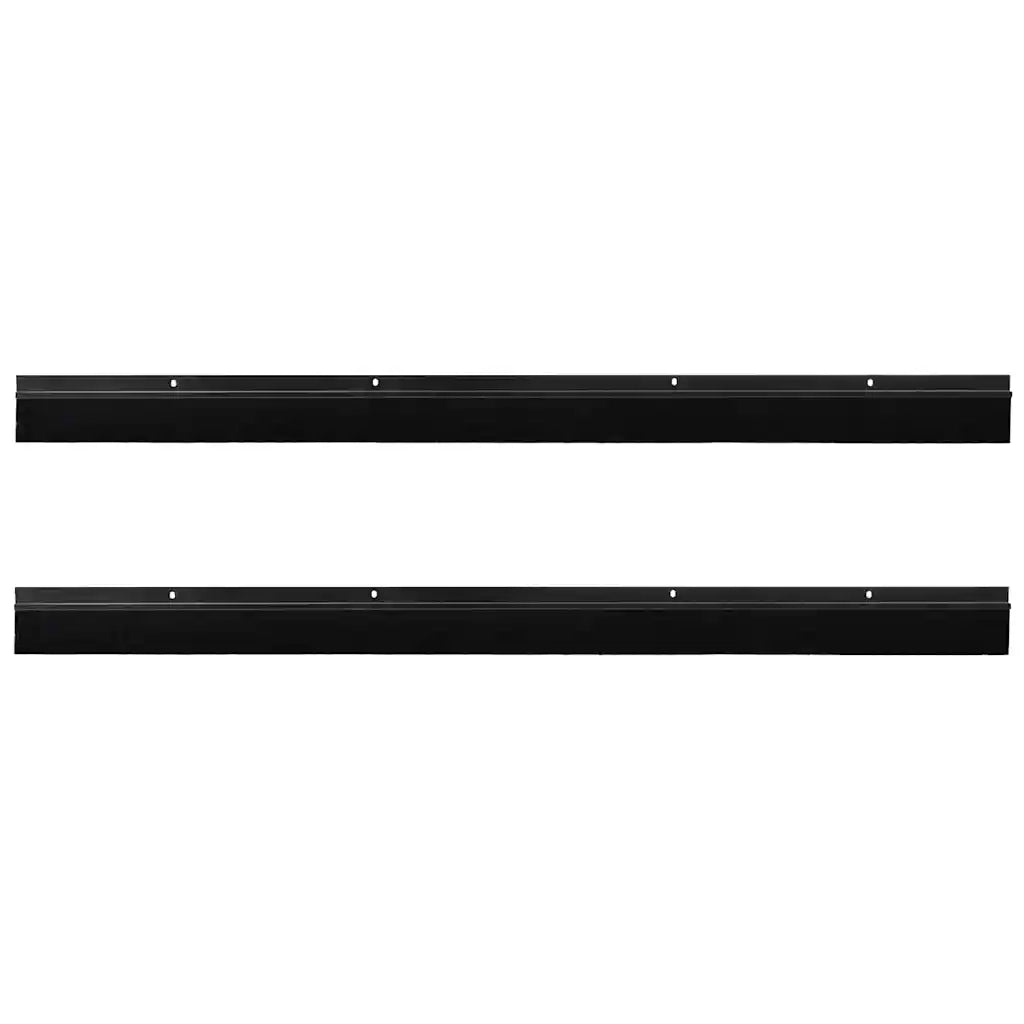 Spazzole per porte a vite 2 pcs Nero 100 cm Lega di alluminio