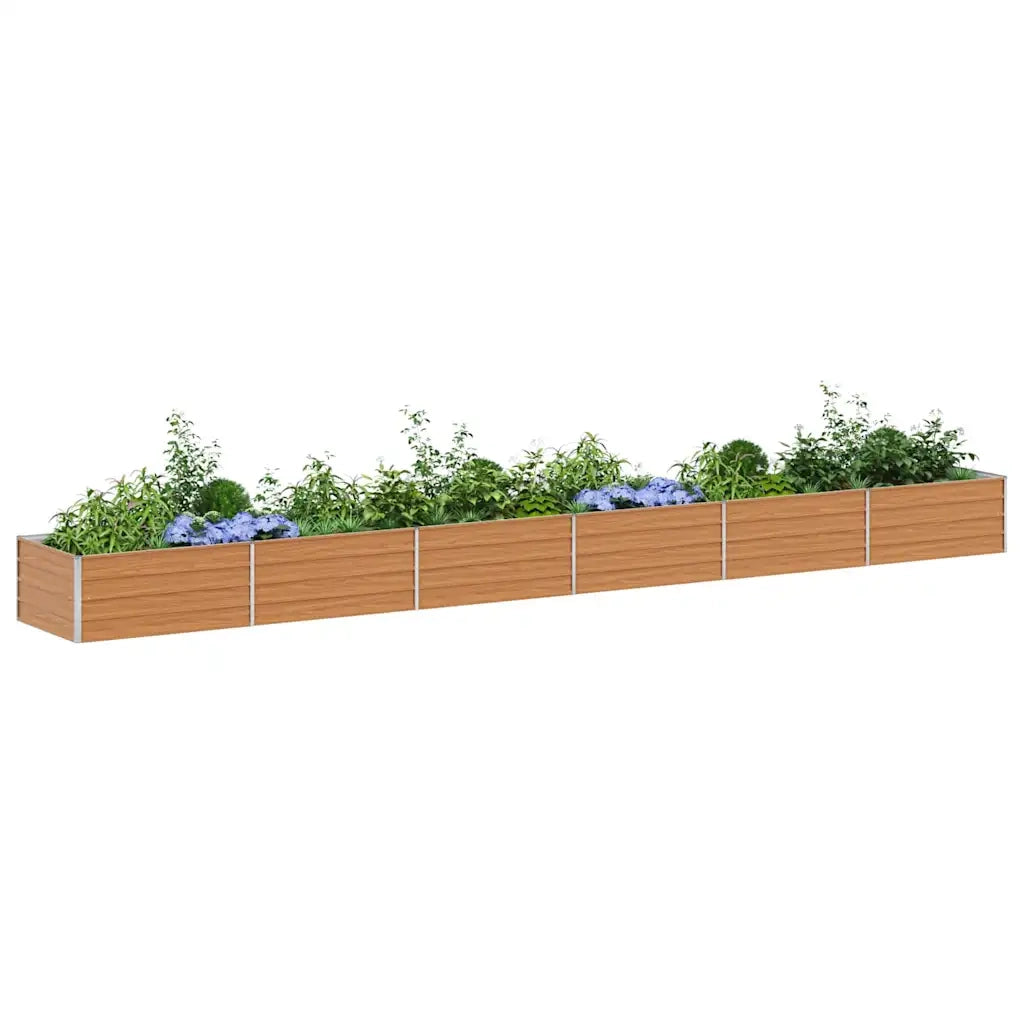 Fioriere | Cassetta per fiori | Letto rialzato da giardino Marrone Chiaro 600 x 80 x 45 cm