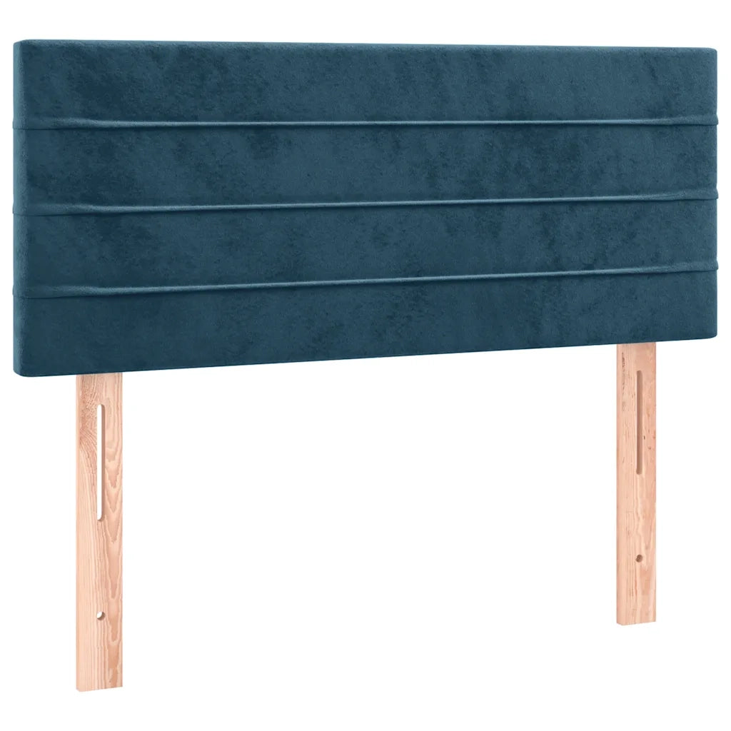 Letto a Molle con Materasso e LED-Struttura Letto con Materasso Blu Scuro 80x200cm in Velluto 889298
