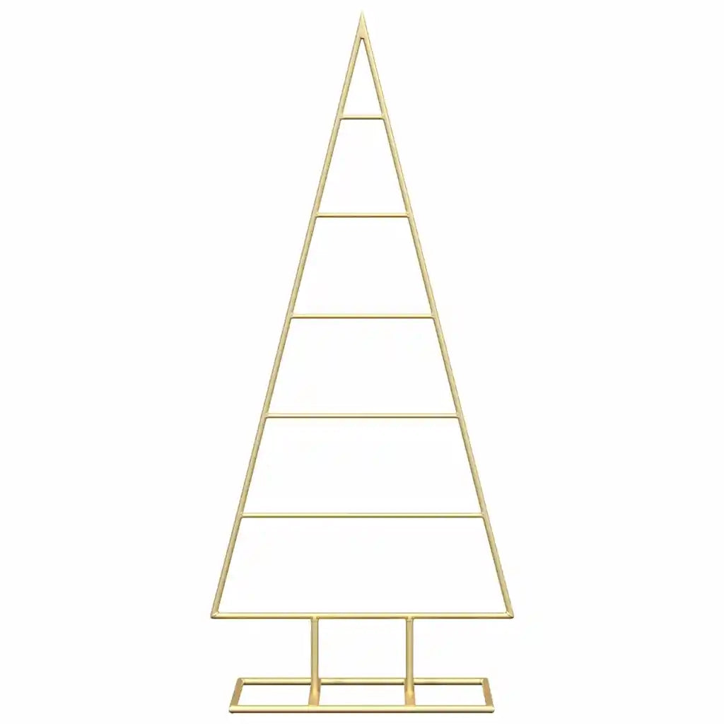 Albero di Natale in metallo con supporto Oro 90 cm 42019164