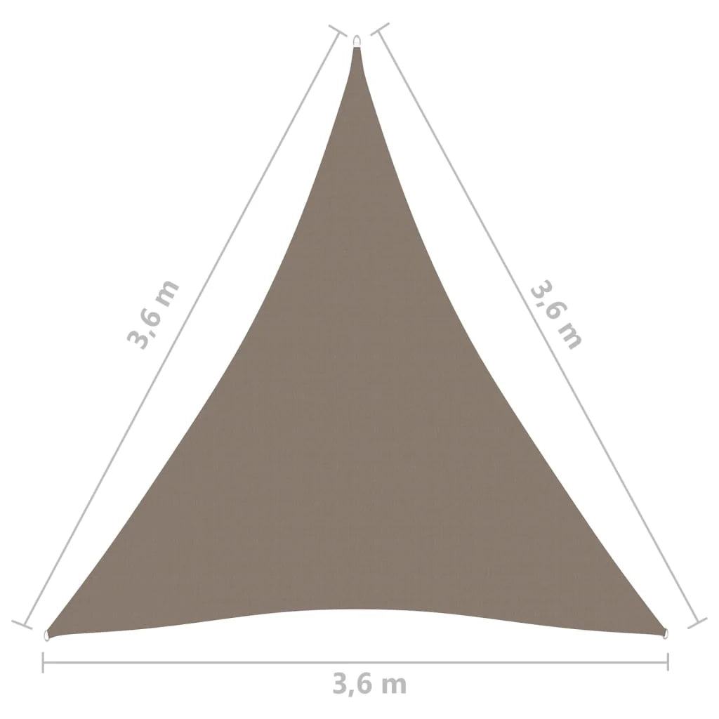 Vela ombreggiante triangolare in tessuto Oxford 3,6 x 3,6 x 3,6 m blu 02_0009814