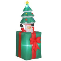 Decorazione natalizia gonfiabile con LED, in Poliestere, per interno/esterno, Rosso e verde