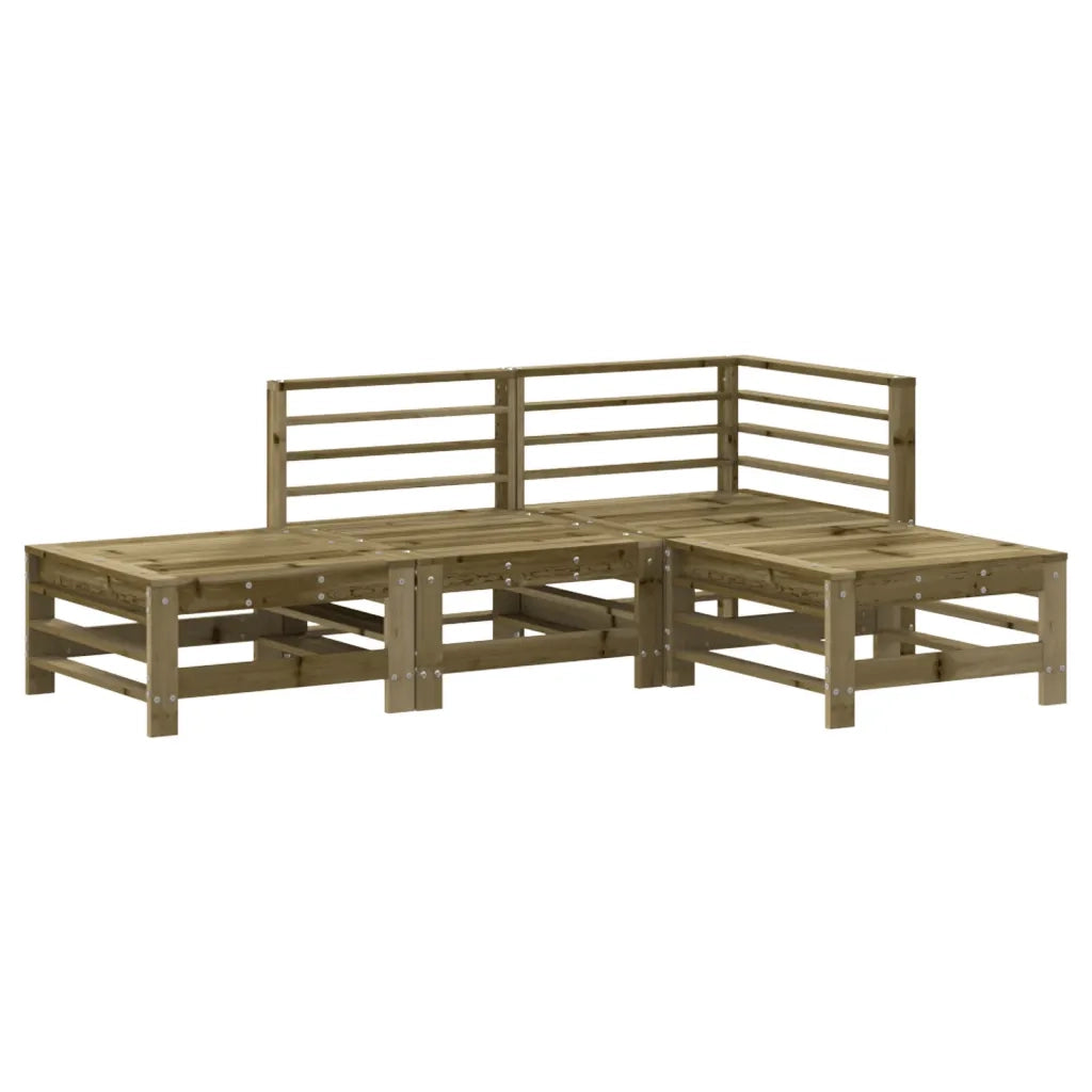 Set Salotto da Giardino 4 pz in Legno Impregnato di Pino 3186507