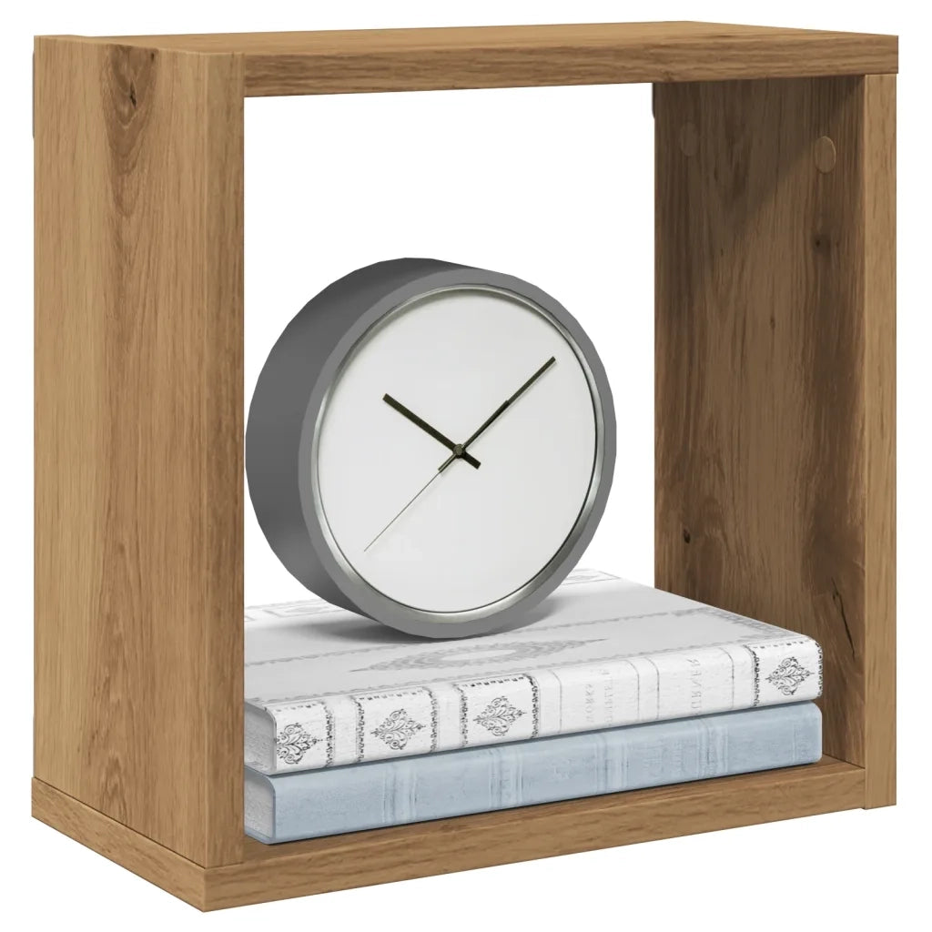 Mensole Parete a Cubo 4 pz Artigianale 30x15x30 cm Truciolato 856580