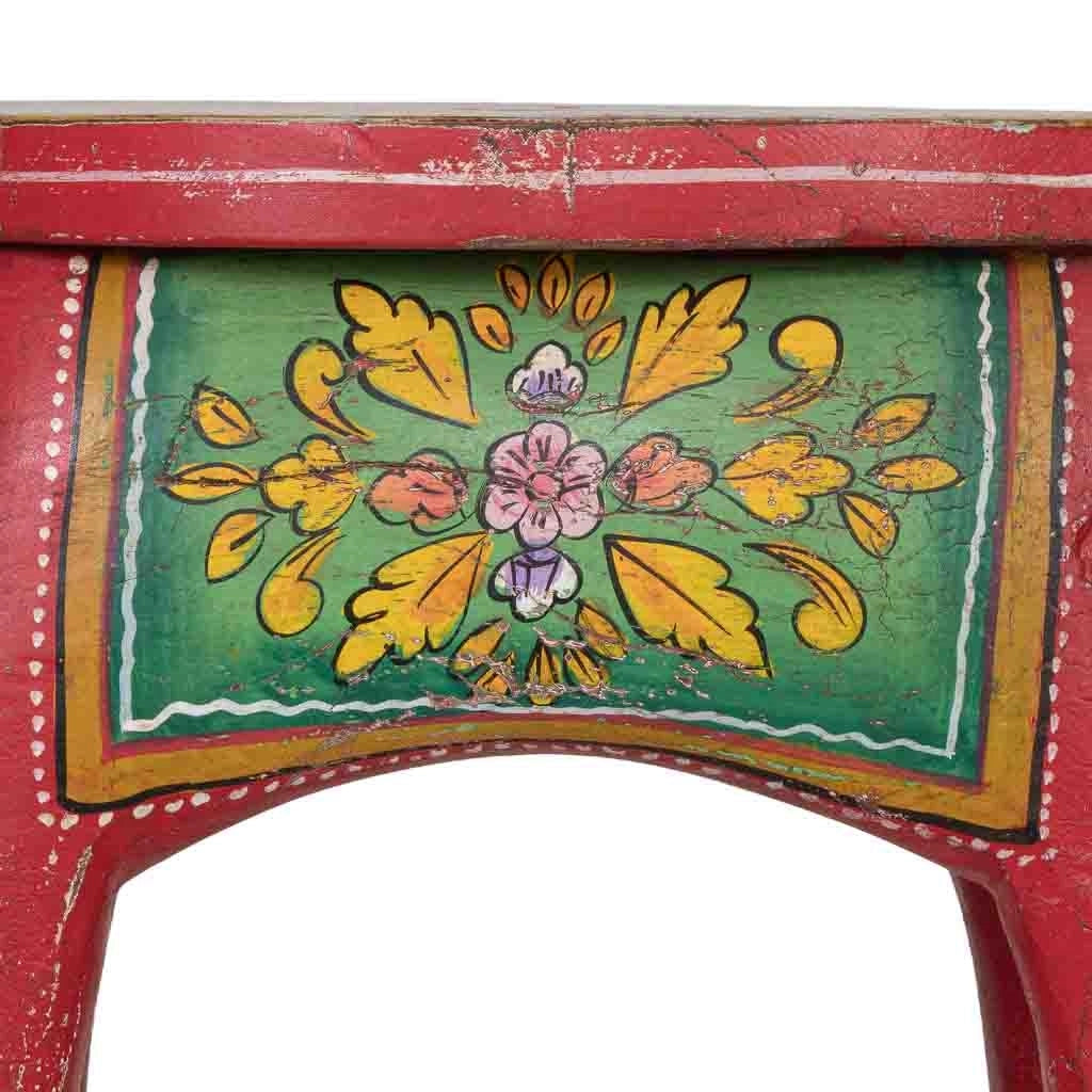 Sgabello in legno a forma di elefante multicolore 50x35x46 cm