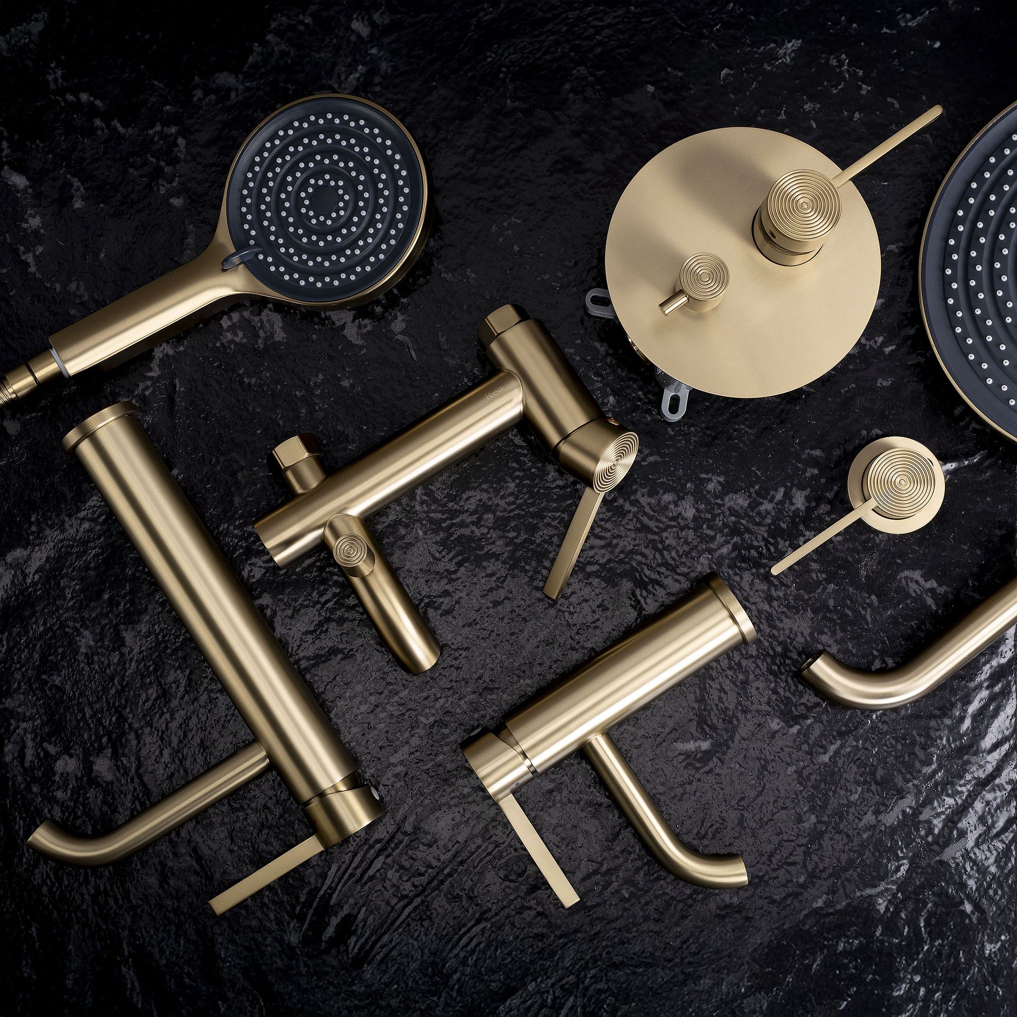 Rubinetto Da Vasca Rea Foster Gold Brush