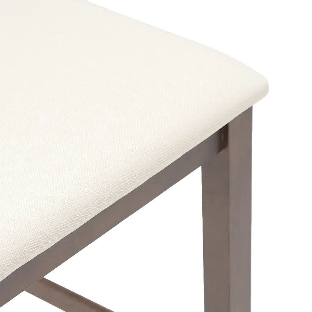Sgabelli da Bar con Cuscini 2pz Marrone Legno Massello di Hevea 4102555