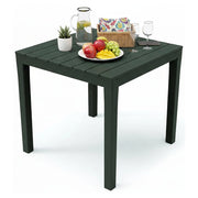 Vo, Tavolo da Esterno 4 Posti Made in Italy, 78x78x72h cm Nero Antracite