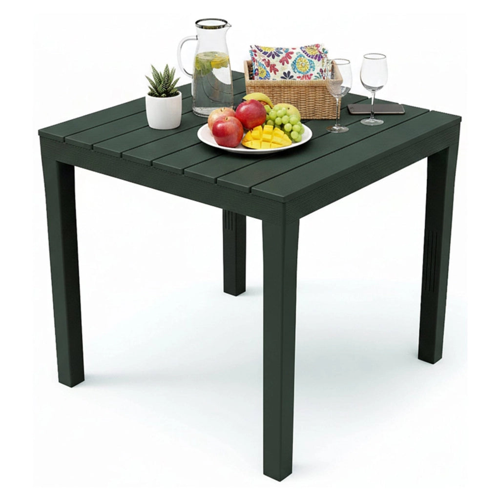 Vo, Tavolo da Esterno 4 Posti Made in Italy, 78x78x72h cm Nero Antracite