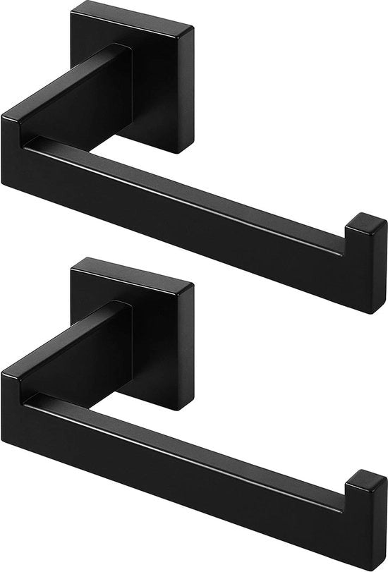 Support per il Water Closet in Acciaio Inossidabile 304, Mat con Foro di Boring, 2 pezzi, per cucina e bagno, con contenitore per carta igienica quadrato, roccia di acciaio inossidabile.