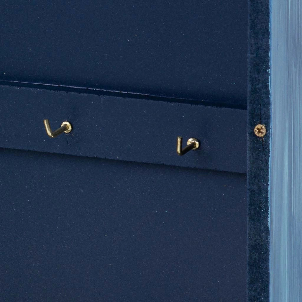 Cassetta portachiavi in ​​legno blu, 20x8x30h cm