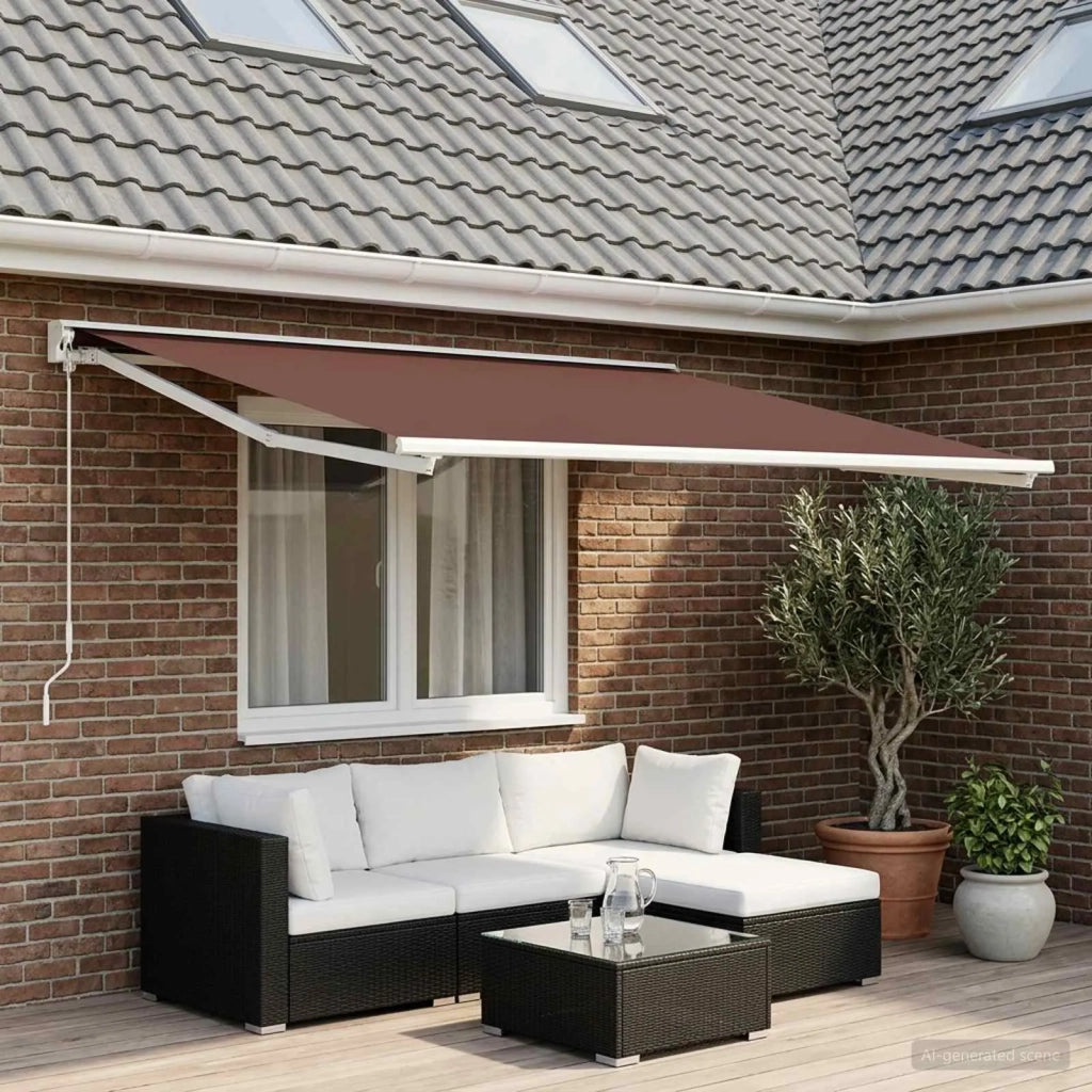 Telo di ricambio per tenda da sole Marrone 400 × 350 cm 3444268