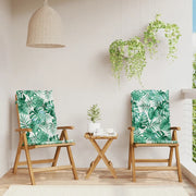 vidaXL Sedie da Giardino Reclinabili con Cuscini 2 pz in Legno di Teak