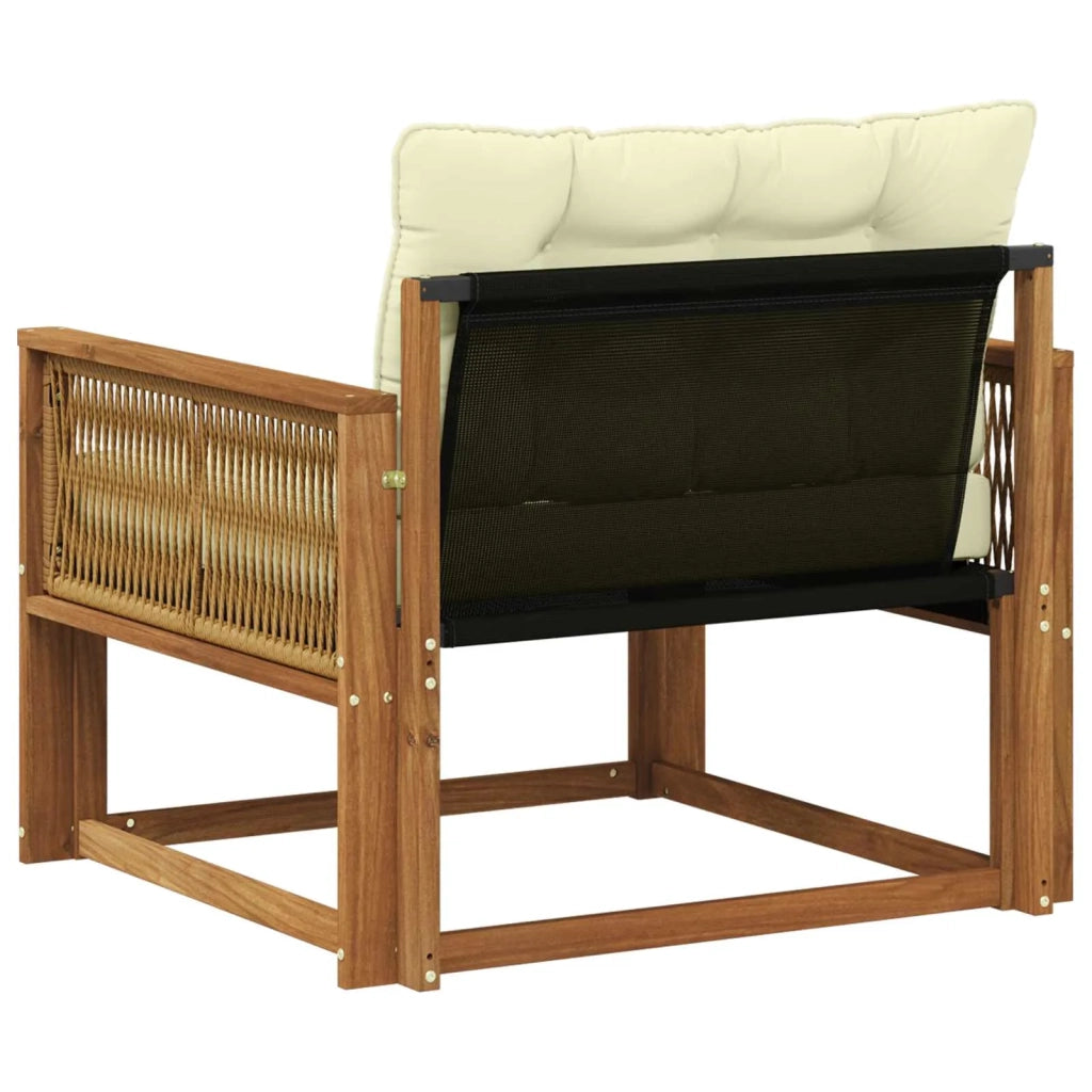 Set di divani da esterno-Sofa da giardino Legno di Acacia Massello e Textilene 917781