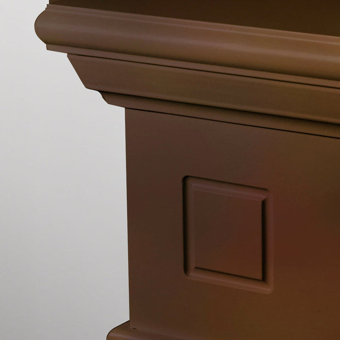 Camino a Bioetanolo da Pavimento 110x36x100 cm Cambridge in Legno Marrone