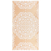 Tappeto Esterni beige Sintetico con Forme Geometriche 80 x 150 cm motivo geometrico moderno balcone patio